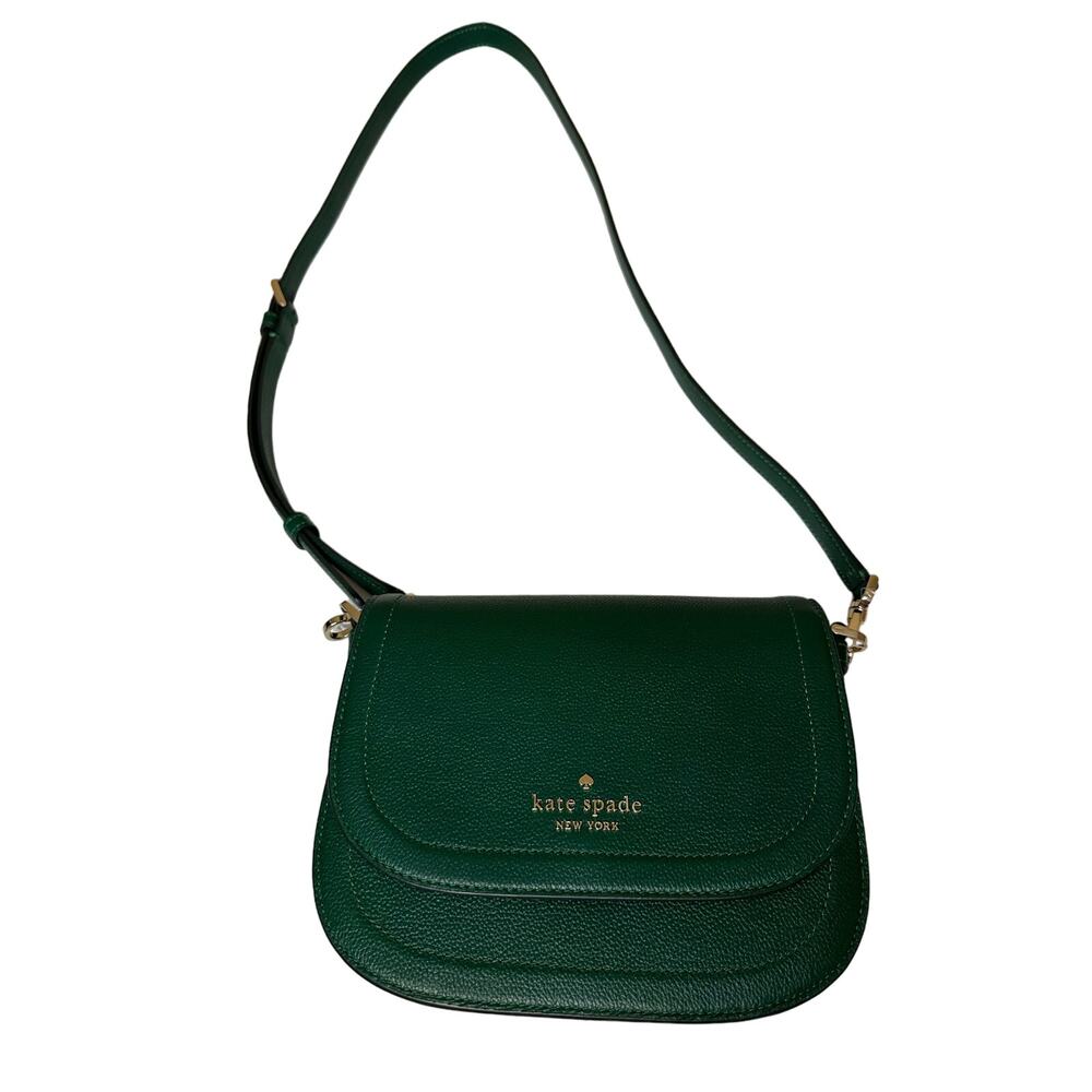 NWOT New Kate Spade Women Hunter Kelly Green Flap Crossbody Small shoulder bag